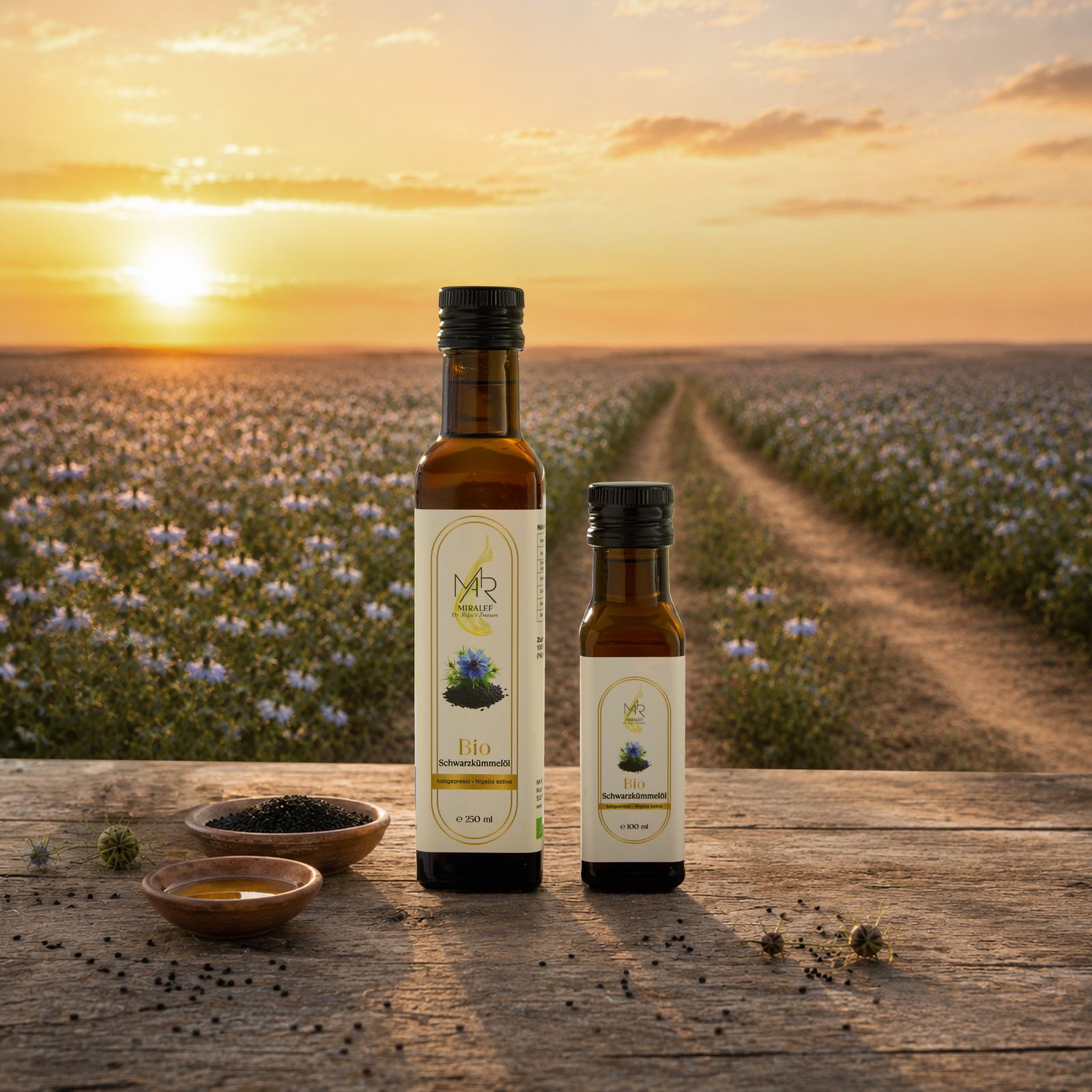 100ml und 250ml im Feld